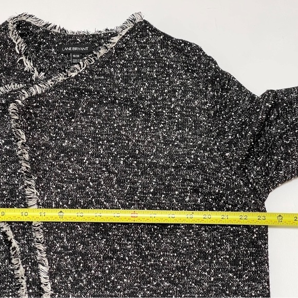 Lane Bryant Woman Black White Open Front Jacket Size 18/20 - Picture 8 of 10